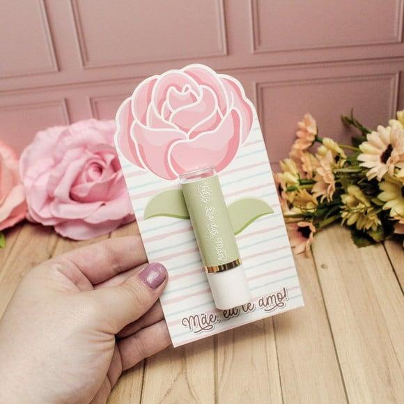 Card com Hidratante Labial (manteiga de Cacau)- Dia das Mães