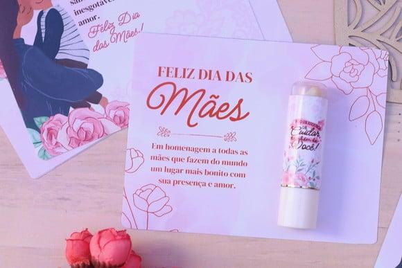 Card com Hidratante Labial (manteiga de Cacau)- Dia das Mães