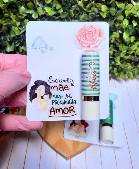 Card com Hidratante Labial (manteiga de Cacau)- Dia das Mães