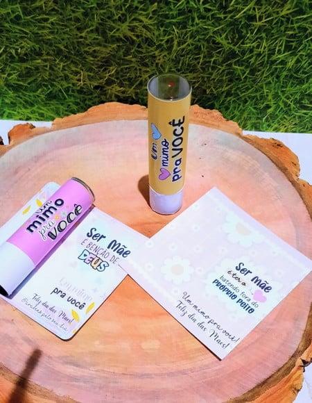Card com Hidratante Labial (manteiga de Cacau)- Dia das Mães