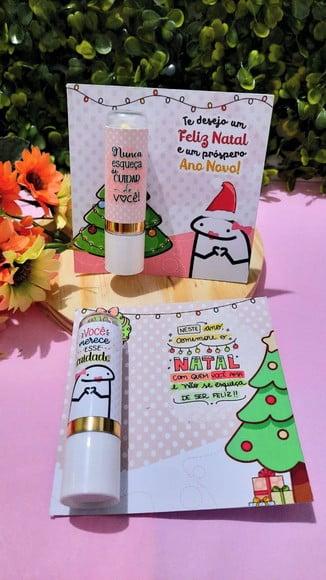 Card com Hidratante Labial (manteiga de Cacau)- Natal