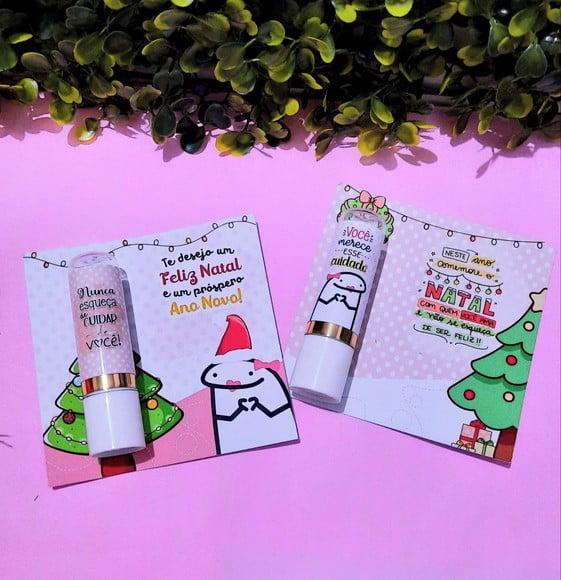 Card com Hidratante Labial (manteiga de Cacau)- Natal