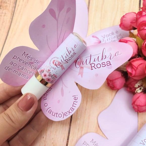 Card com Hidratante Labial (manteiga de Cacau)- Outubro Rosa