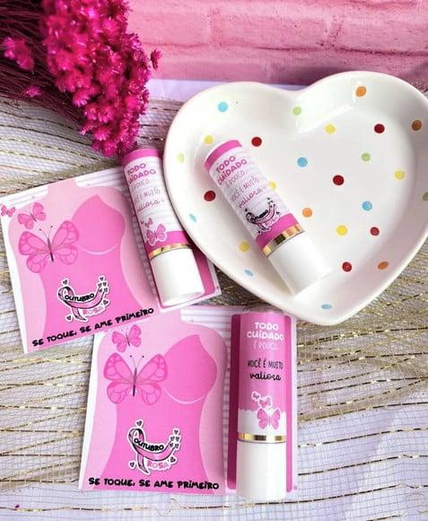 Card com Hidratante Labial (manteiga de Cacau)- Outubro Rosa