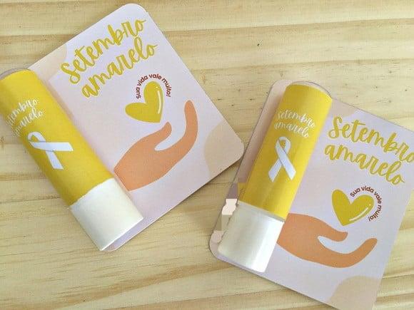 Card com Hidratante Labial (manteiga de Cacau)- Setembro Ama
