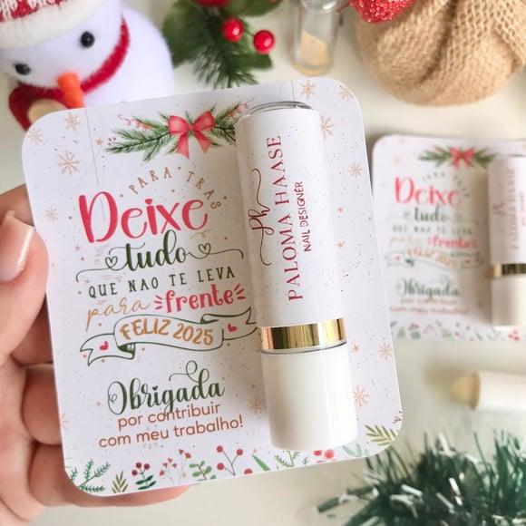 Card com Hidratante Labial (manteiga de Cacau)-natal