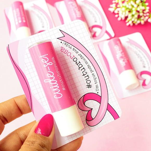 Card com Hidratante Labial (manteiga de Cacau)-outubro Rosa