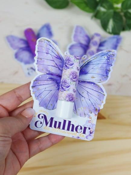 Card com Hidratante Labial(manteiga de Cacau)- Dia da Mulher