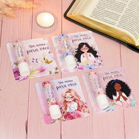 Card com Hidratante Labial(manteiga de Cacau)- Mulher Cristã