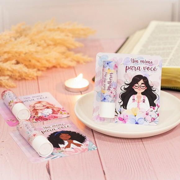 Card com Hidratante Labial(manteiga de Cacau)- Mulher Cristã