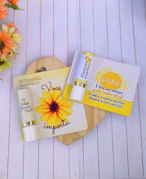 Card com Hidratante Labial(manteiga de Cacau)- Setembro Amar