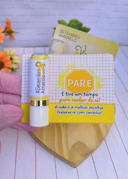 Card com Hidratante Labial(manteiga de Cacau)- Setembro Amar