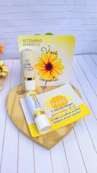 Card com Hidratante Labial(manteiga de Cacau)- Setembro Amar