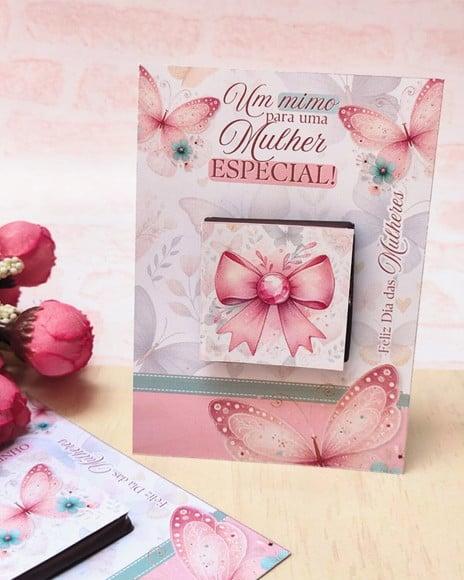 Card com La Creme Cacau Show 5g- Dia da Mulher
