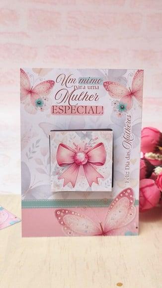 Card com La Creme Cacau Show 5g- Dia da Mulher