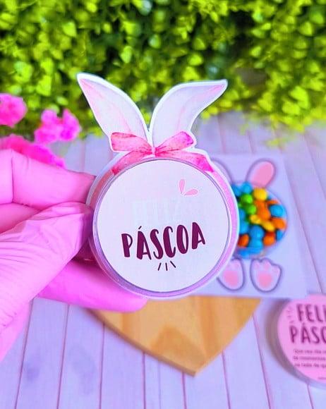 Card com Latinha de Coloreti (chocolate)- Páscoa