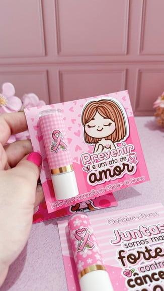 Card com Manteiga de Cacau- Outubro Rosa