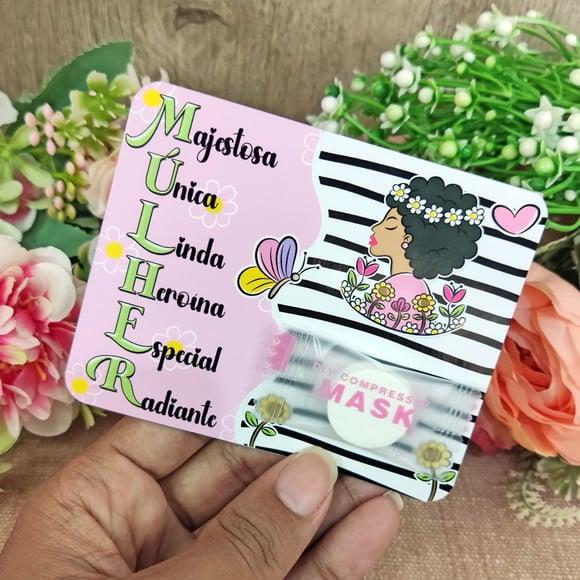 Card com Máscara Comprimida- Dia da Mulher