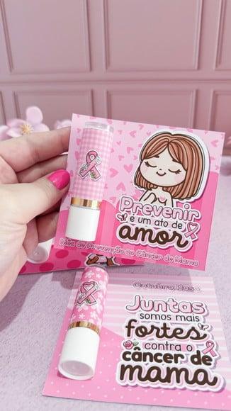 Card com Manteiga de Cacau- Outubro Rosa