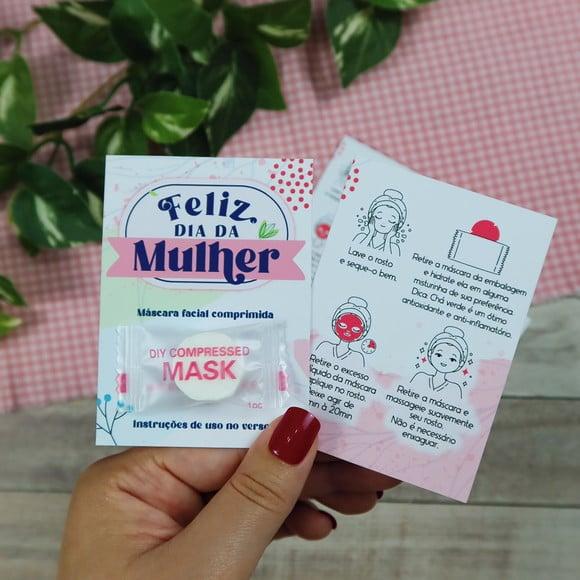 Card com Máscara Facial - Dia da Mulher