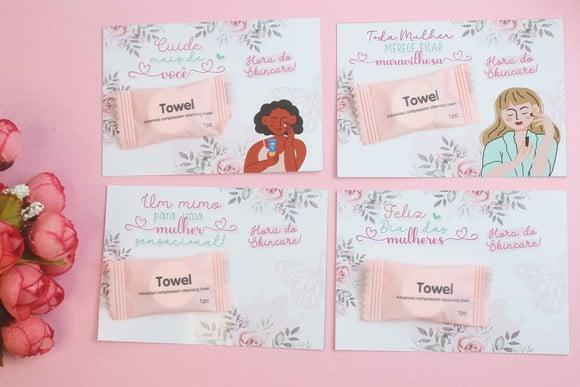 Card com Máscara Facial Comprimida- Dia da Mulher