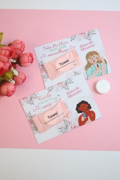 Card com Máscara Facial Comprimida- Dia da Mulher