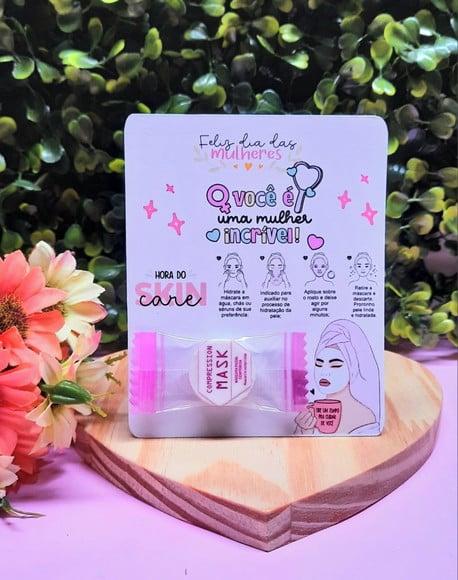 Card com Máscara Facial Comprimida- Dia da Mulher