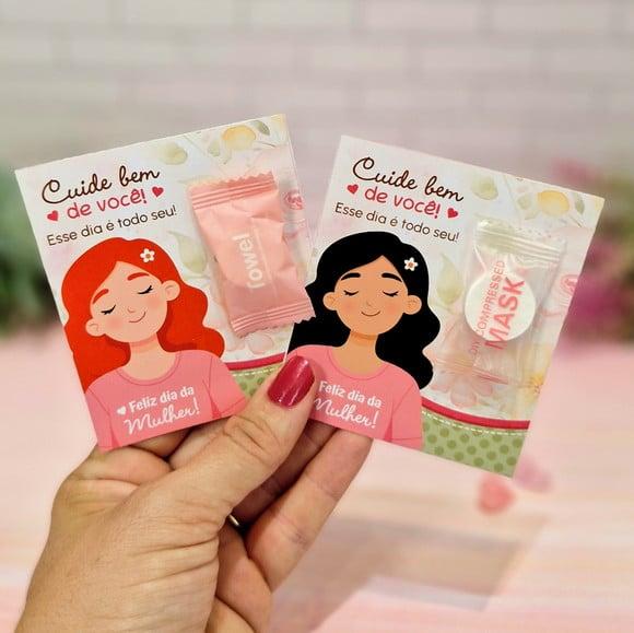 Card com Máscara Facial Desidratada- Dia da Mulher