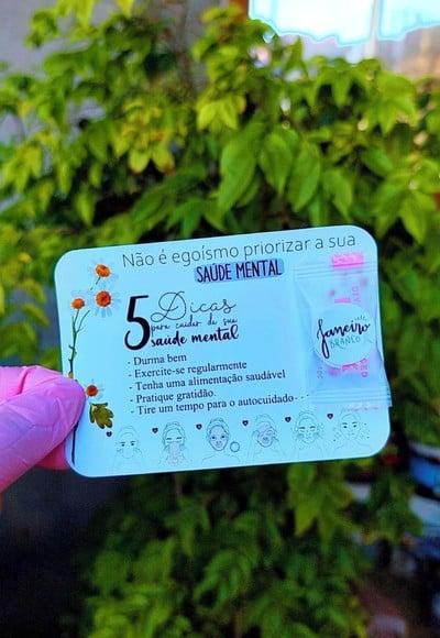 Card com Máscara Facial Desidratada- Janeiro Branco