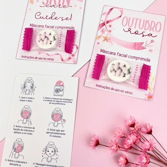 Card com Máscara Facial Desidratada- Outubro Rosa