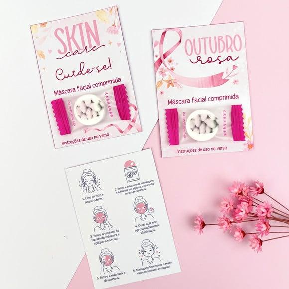 Card com Máscara Facial Desidratada- Outubro Rosa