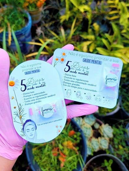 Card com Máscara Facial Desidratada- Janeiro Branco