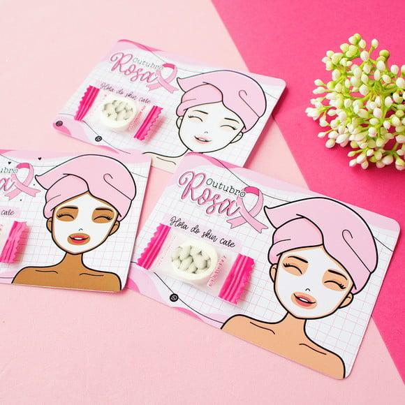 Card com Máscara Facial Desidratada- Outubro Rosa