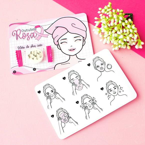 Card com Máscara Facial Desidratada- Outubro Rosa