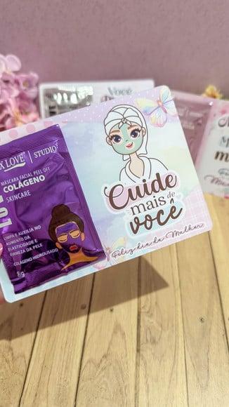 Card com Máscara Facial- Dia da Mulher