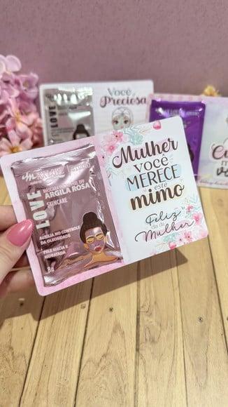 Card com Máscara Facial- Dia da Mulher