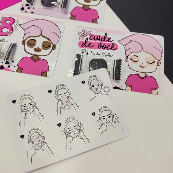 Card com Máscara Facial- Dia da Mulher