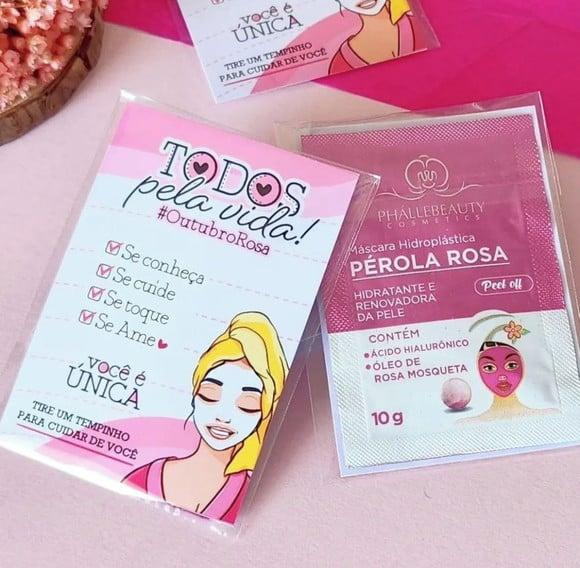 Card com Máscara Facial- Outubro Rosa