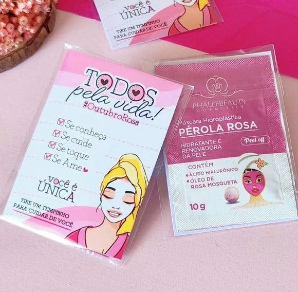 Card com Máscara Facial- Outubro Rosa