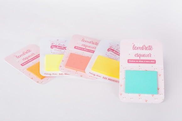 Card com Mini Bloquinho de Anotações- Dia da Mulher