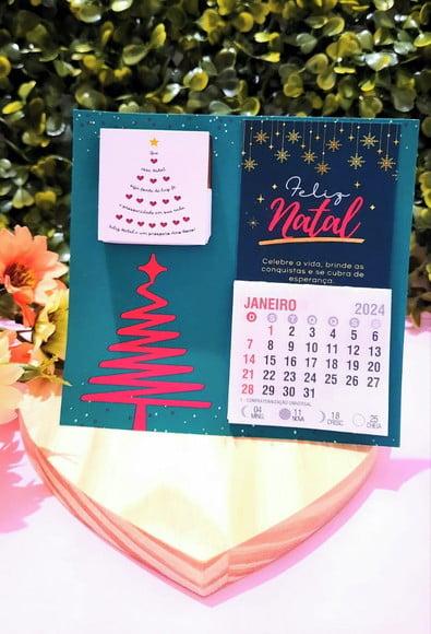 Card com Mini Calendário com Imã e Tablete Cacau Show 5g