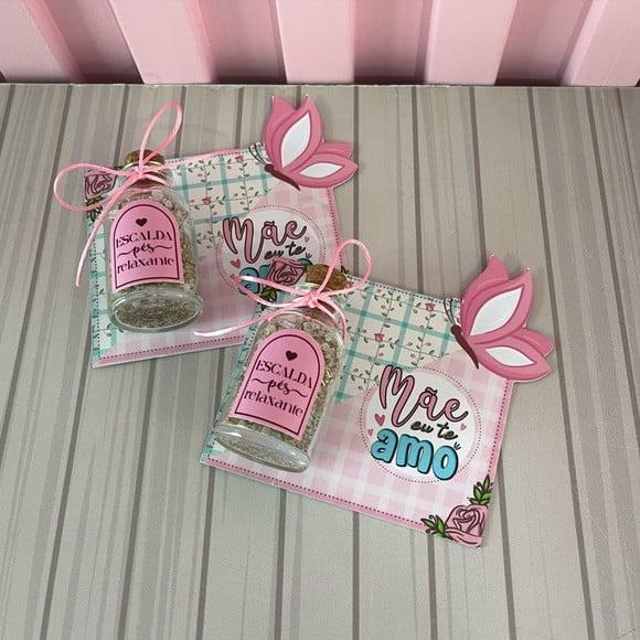 Card com Mini Escalda Pés- Dia das Mães