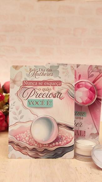 Card com Mini Hidratante- Dia da Mulher