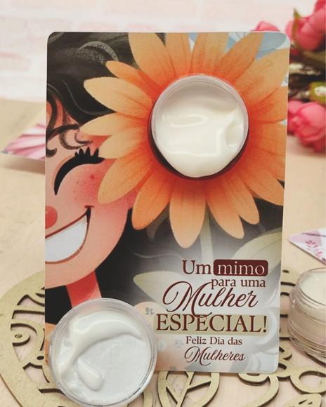Card com Mini Hidratante- Dia da Mulher