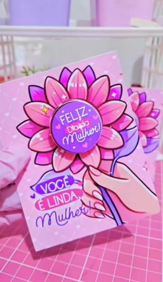 Card com Mini Hidratante- Dia da Mulher