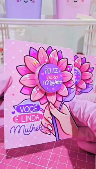 Card com Mini Hidratante- Dia da Mulher