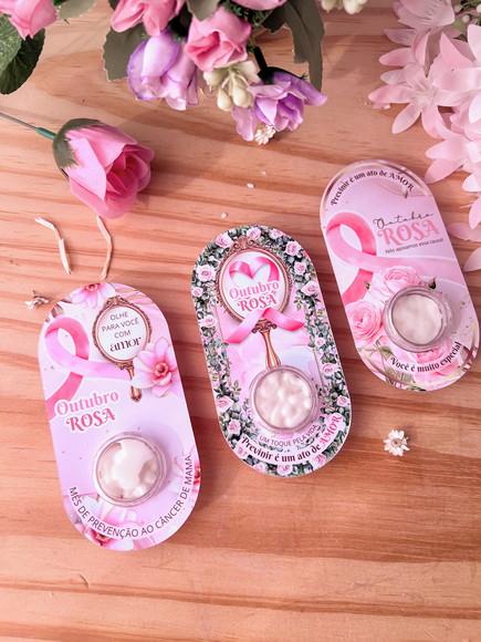 Card com Mini Hidratante- Outubro Rosa
