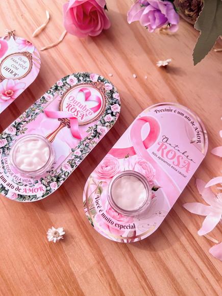 Card com Mini Hidratante- Outubro Rosa