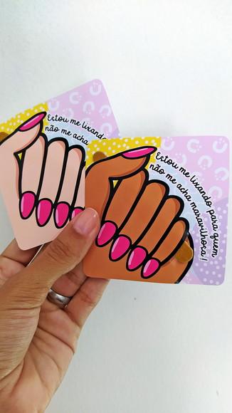 Card com Mini Lixa de Unha- Dia da Mulher