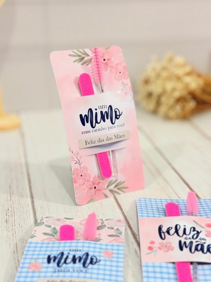 Card com Mini Lixa e Escovinha- Dia das Mães